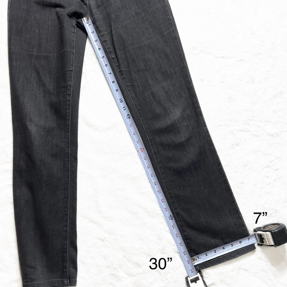 Eileen Fisher Black Jeans Organic Cotton Mid Rise Full Length Straight Leg 4 - Picture 11 of 11